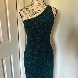 Teal Sparkly Maxi Dress